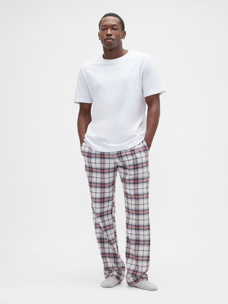 Gap White Flannel Pyjama Bottoms - Image 1 of 4