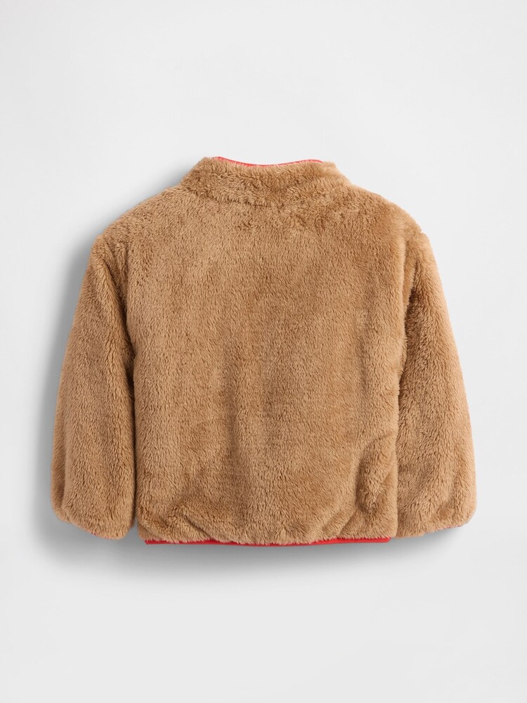 Gap Brown Lightweight Sherpa Reversible Jacket (6mths-5yrs) (6mths-5yrs) - Image 2 of 3 Gap Brown Lightweight Sherpa Reversible Jacket (6mths-5yrs) (6mths-5yrs) - Image 2 of 3