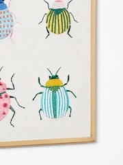 Oliver Bonas Multi Embroidered Beetles Wall Art - Image 3 of 4