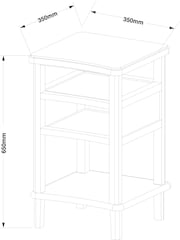 Light Natural Sadie Solid Mango Wood Set of 2 Bedside Table - Image 4 of 8