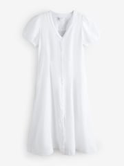 Multi 100% Linen Short Sleeve Maxi Dress - Image 1 of 1