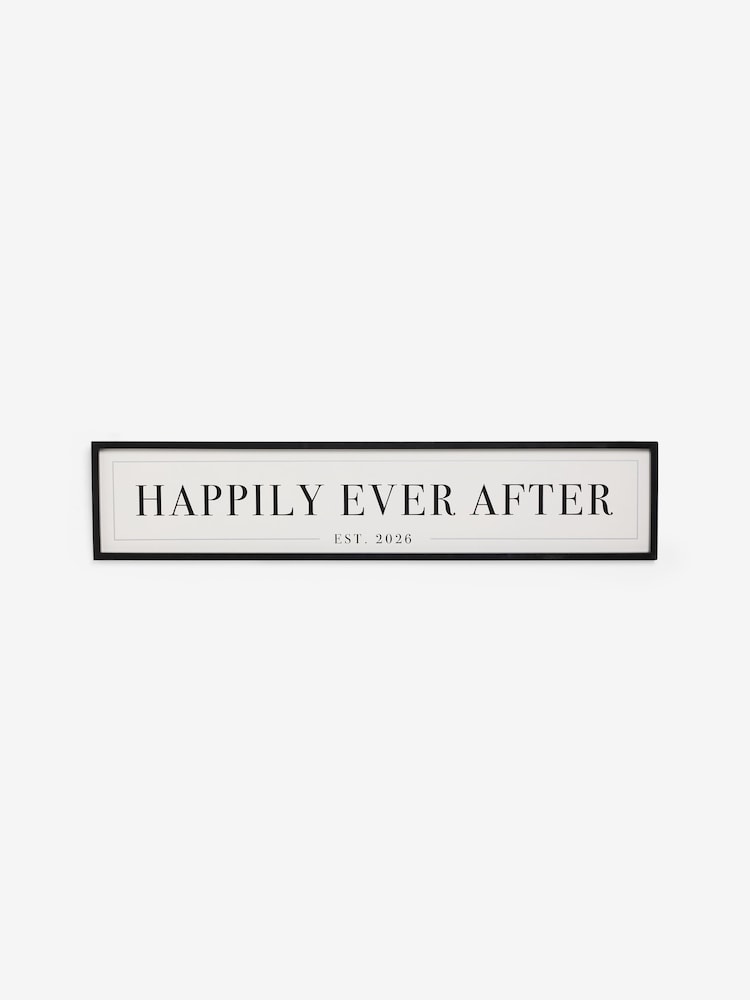 Est 2026 'Happily Ever After' Framed Wall Art - صورة 1 من 2