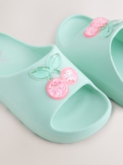 Turquoise Blue Glitter Cherry Sliders - Image 6 of 6