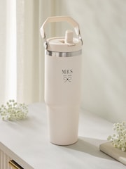 Cream Est 2026 Wedding Mrs Water Bottle - Image 1 of 3