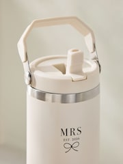 Cream Est 2026 Wedding Mrs Water Bottle - Image 2 of 3