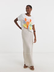 JD Williams White Relaxed Graphic Print T-Shirt - Image 3 of 4