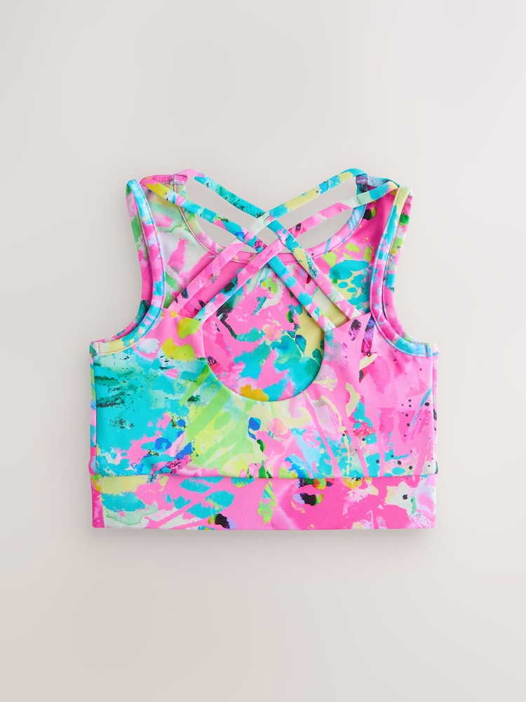 Кызгылт/Көп Animal - Спорттук Cropped Top (5-16жыл) - 4ичинен 2 сүрөт