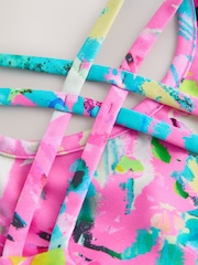 Кызгылт/Көп Animal - Спорттук Cropped Top (5-16жыл) - 4ичинен 3 сүрөт