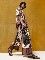 Ro&Zo Swirl Border Print Trousers - Imagem 1 de 6