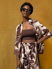 Blusa de gola com estampa de redemoinho Ro&Zo - Imagem 3 de 5