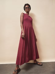 Ro&Zo Red Petite Mixed Media Sleeveless Dress - Image 1 of 5