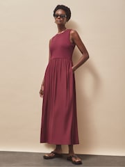 Ro&Zo Red Petite Mixed Media Sleeveless Dress - Image 4 of 5