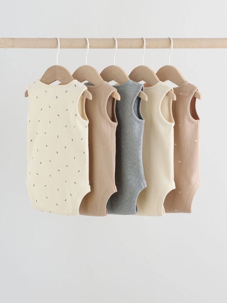 Neutral Baby Bodysuits 5 Pack - Image 1 of 12 Neutral Baby Bodysuits 5 Pack - Image 1 of 12