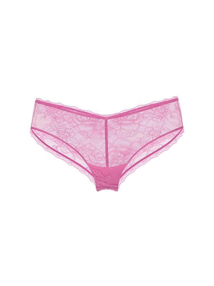 Victoria's Secret Playful Rose Pink Cheeky Rose Lace Knickers - Image 4 of 4 Victoria's Secret Playful Rose Pink Cheeky Rose Lace Knickers - Image 4 of 4