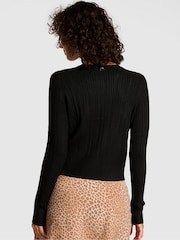 Victoria's Secret PINK Black Ribbed Cardigan - Image 2 of 3