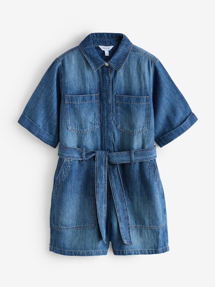 Blue Denim Playsuit - Image 1 of 1