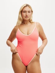 Cotton On Open Back Strappy Brazilian Swimsuit - Imagen 1 de 4