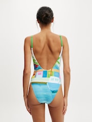 Cotton On Thin Strap Bajo Scoop Cheeky Swimsuit - Imagen 2 de 4