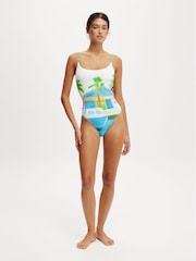 Cotton On Thin Strap Bajo Scoop Cheeky Swimsuit - Imagen 3 de 4