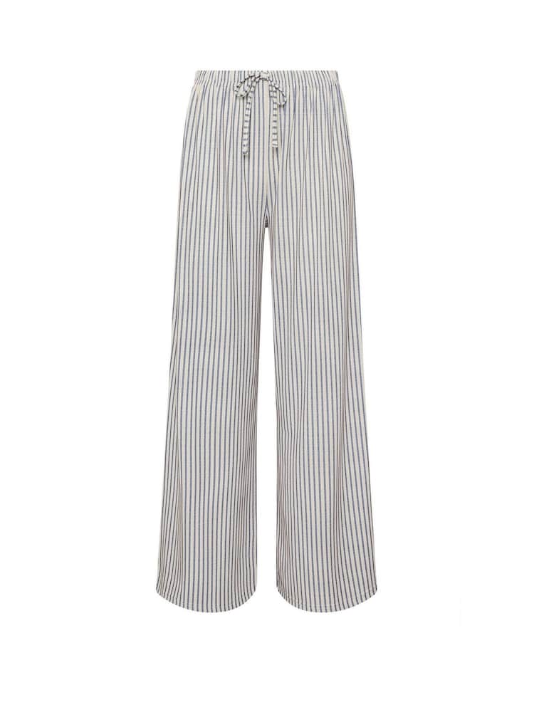 M&Co Blue Stripe Wide Leg Trousers - Image 1 of 1