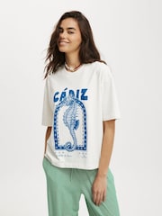 Blanco crudo - Cotton On Boxy Graphic Print T-Shirt - Imagen 1 de 4