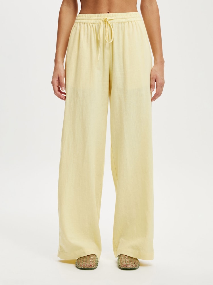 Cotton On Yellow Haven Wide Leg Trousers - Image 1 of 5