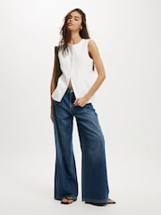 Blanco - Cotton On Sienna Linen Cotton Waistcoat - Imagen 4 de 4