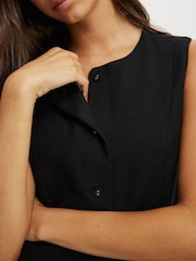 Negro - Cotton On Sienna Linen Cotton Waistcoat - Imagen 3 de 4