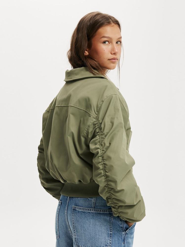 Cotton On Green Toby Bomber Jacket - Image 2 of 5