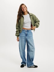 Cotton On Green Toby Bomber Jacket - Image 4 of 5
