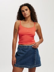 Azul de Chrome - Cotton On Wrapped Denim Mini Skirt - Imagen 1 de 5