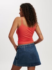 Azul de Chrome - Cotton On Wrapped Denim Mini Skirt - Imagen 2 de 5