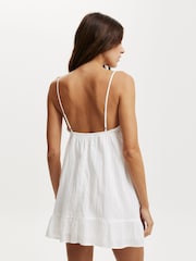 Cotton On White Mini Serena Summer Dress - Image 2 of 4