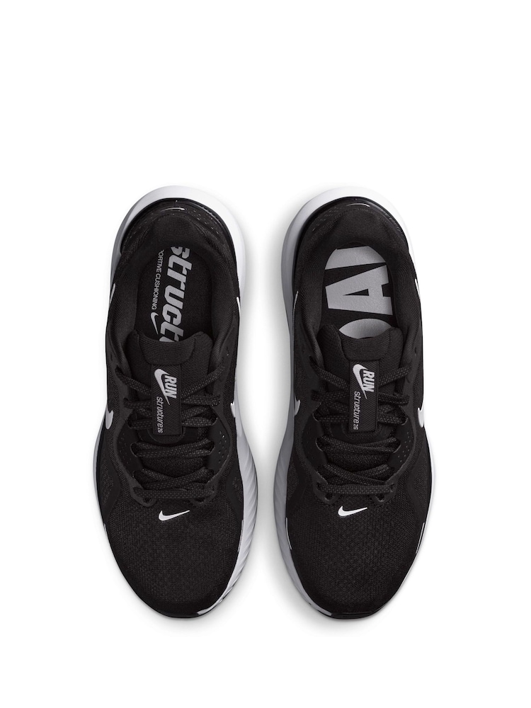 Zwart grijs - Nike - Structure 26 Road hardloopsneakers - Afbeelding 12 van 12