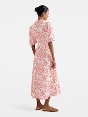 Forever New Red Petite Rhiannon Embroidered Midi Dress - Image 2 of 4
