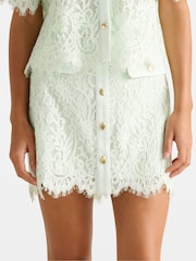 Forever New Green Lola Button Lace Mini Skirt - Image 1 of 5