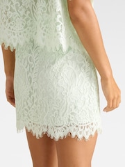 Forever New Green Lola Button Lace Mini Skirt - Image 2 of 5