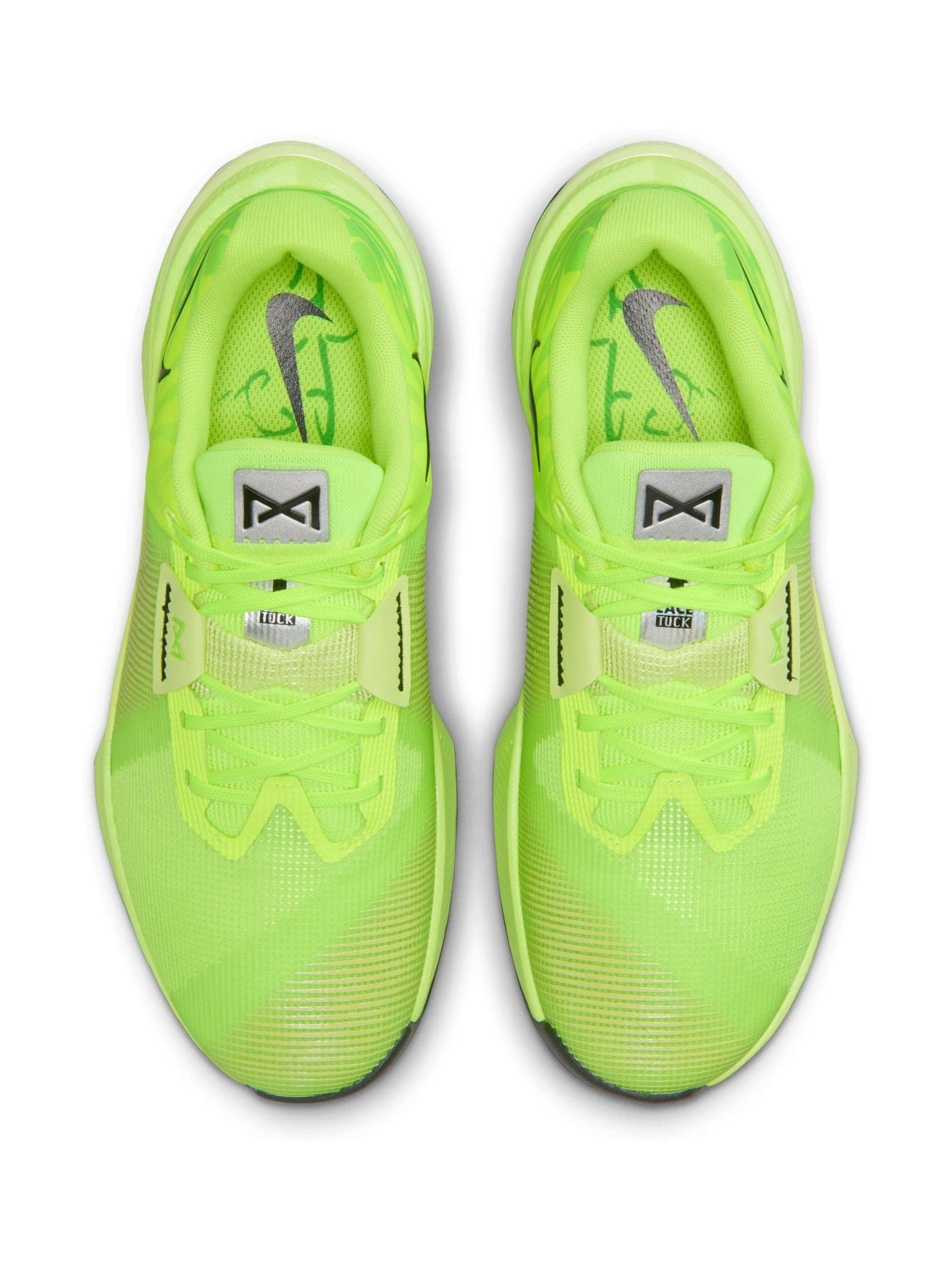 luminous green trainers