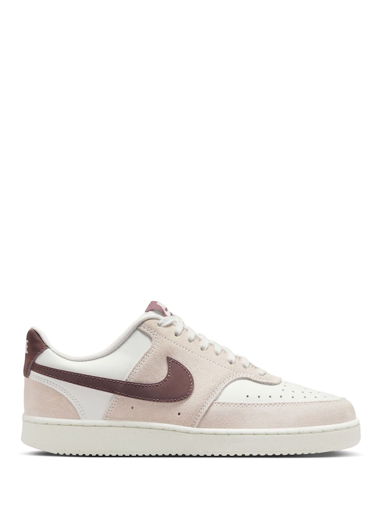 Nike Neutral Brown Court Vision Low Trainers - Image 1 of 10
