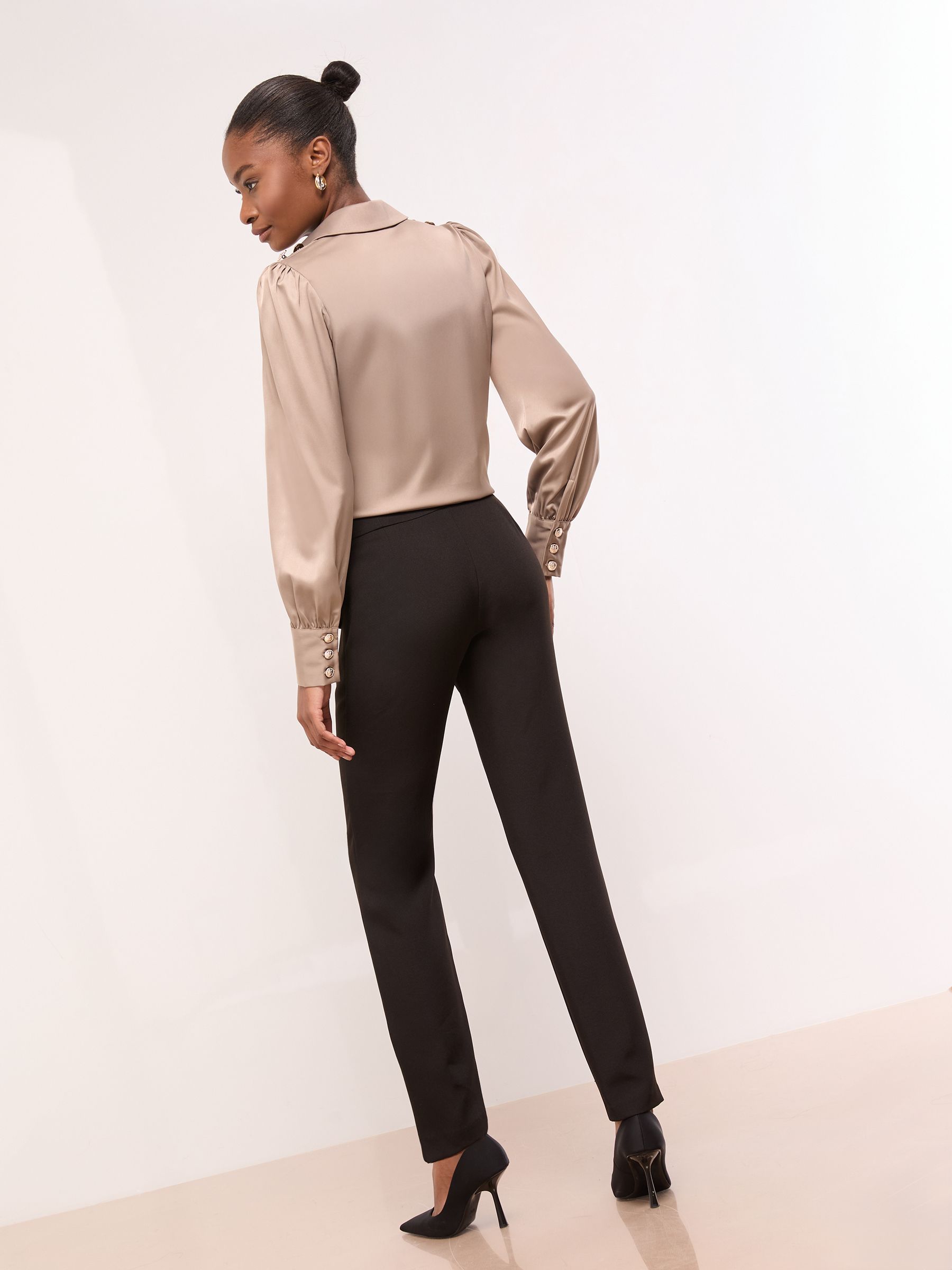 her lip to【新品】Front Overlap Pants Buy Lipsy Black Zip Up Hem Tailored Tapered Trousers from the Next