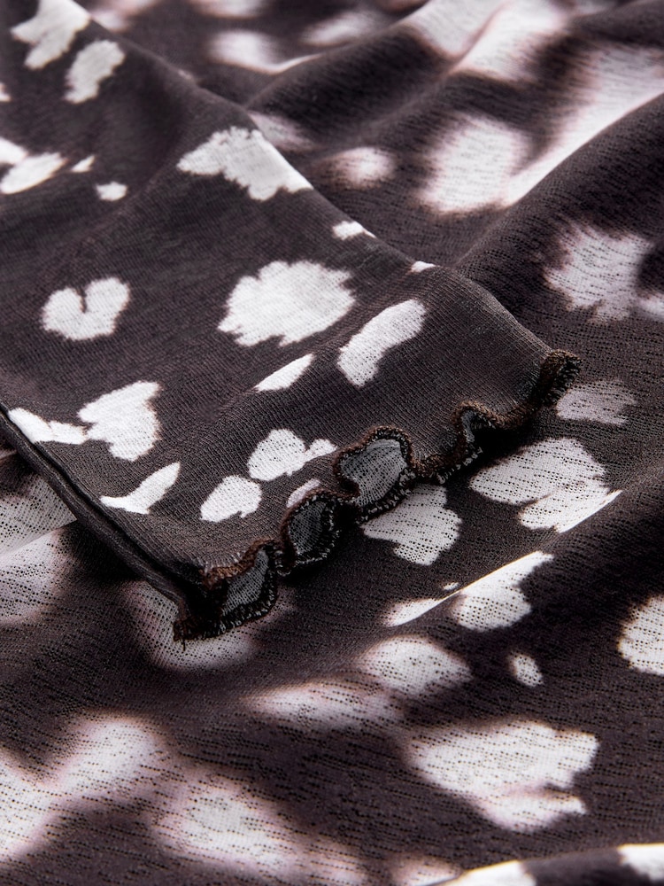 Nothing Ordinary Chocolate Brown Slash Neck Long Sleeve Midi Dress - Image 9 of 9