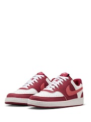 Nike Red Court Vision Low Trainers - Image 2 of 11