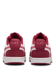 Nike Red Court Vision Low Trainers - Image 3 of 11