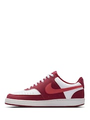 Nike Red Court Vision Low Trainers - Image 5 of 11