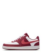Nike Red Court Vision Low Trainers - Image 6 of 11