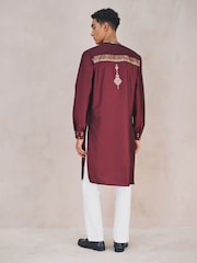 Plum Purple Kurta Shirt - Image 2 of 10
