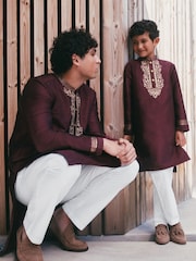 Plum Purple Kurta Shirt - Image 6 of 10