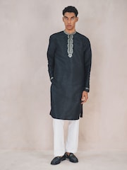 Black Kurta Shirt - Image 2 of 8