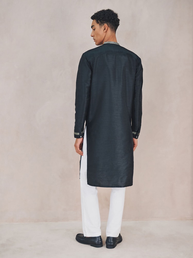Black Kurta Shirt - Image 2 of 8