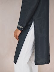 Black Kurta Shirt - Image 5 of 8